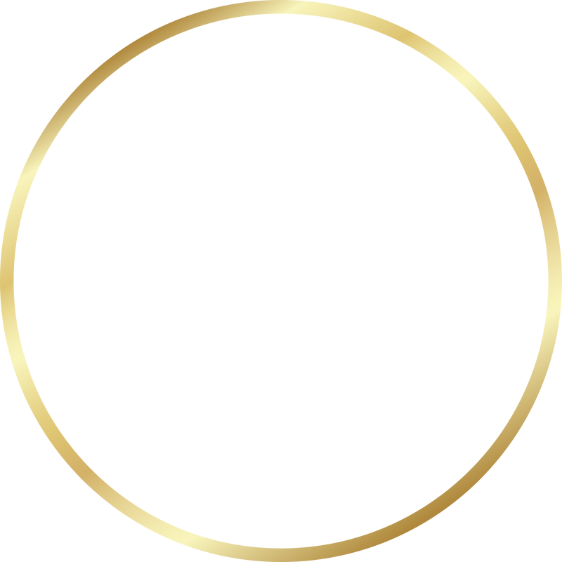 Gold Circle Frame. Geometric